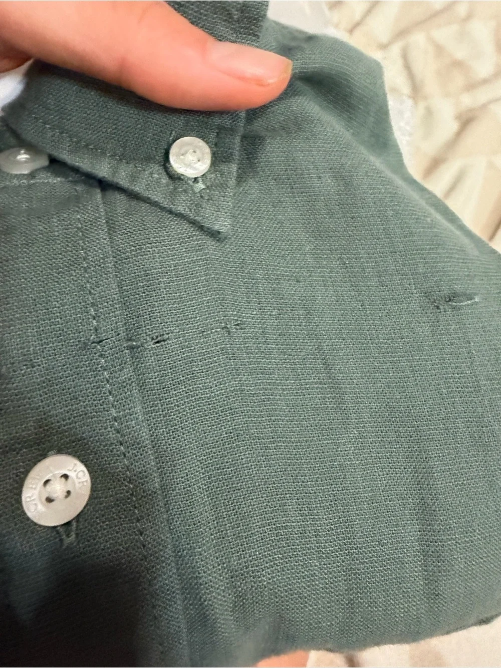 J crew topiary Classic-fit linen-blend shirt